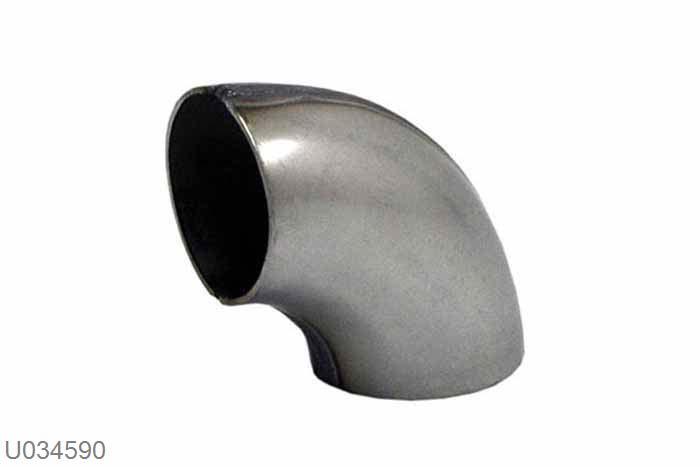 U034590, 90 graden knik, 44,5mm (1,75 inch), Staal, Simons, Universeel, Buitendiameter 44,5mm (1,75 inch), aan een kant opgetrompt naar 44,5mm (1,75 inch) binnendiameter