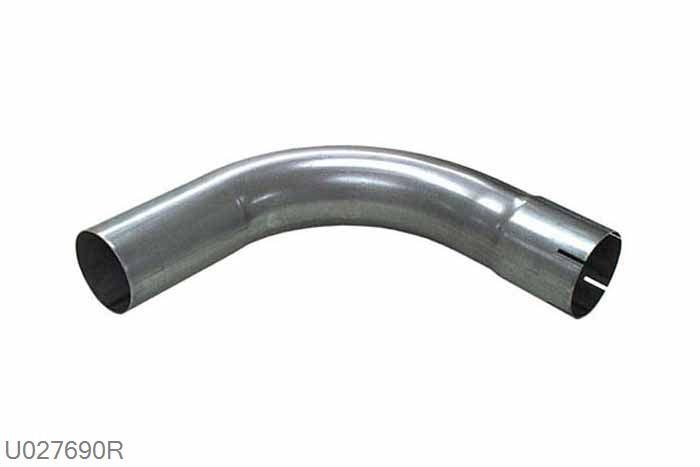 U027690R, 90 graden bocht, 76mm (3 inch), RVS, Simons, Buitendiameter 76mm (3 inch), aan een kant opgetrompt naar 76mm (3 inch) binnendiameter