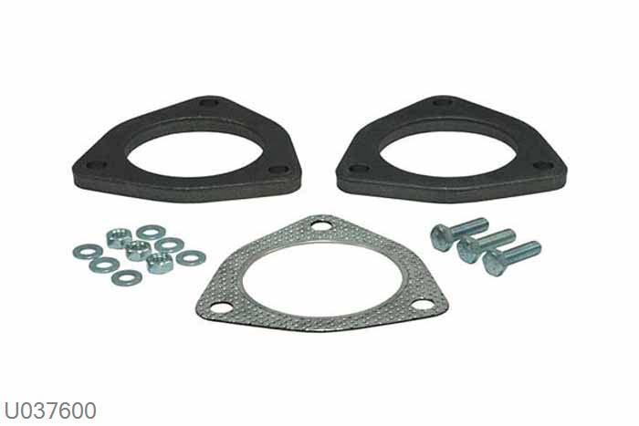 U037600, 3-gaats flens met pakking, 76mm (3 inch), Staal, Simons, Universeel, 76mm (3 inch) binnendiameter, klem verbinding (wordt geleverd zonder klem)