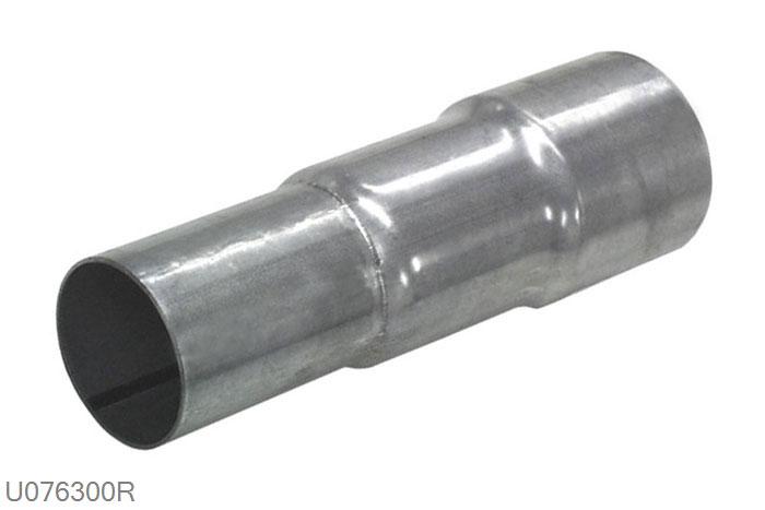 U076300R, verloopbus drietraps 63,5-57-50,8mm, 63,5mm (2,5 inch), RVS, Simons, 63,5mm (2,5 inch) binnendiameter, klem verbinding (wordt geleverd zonder klem)