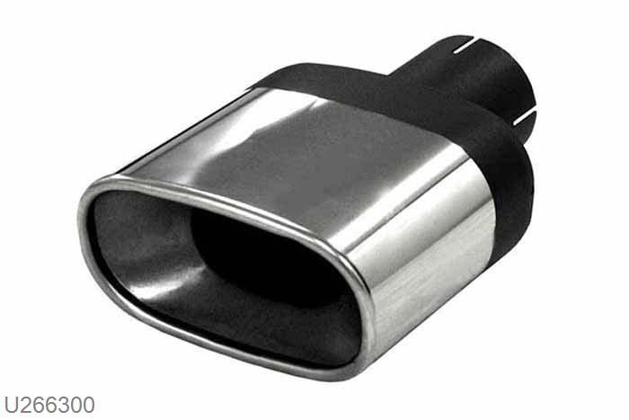 U266300, eindstyling Bold 85/150mm, 63,5mm (2,5 inch), RVS, Simons, 63,5mm (2,5 inch) binnendiameter, klem verbinding (wordt geleverd zonder klem)