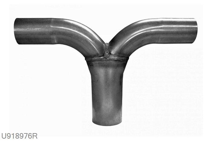 , U918976R, T-stuk 89 naar 2x 76mm, 90mm (3,5 inch), RVS, Simons, 90mm (3,5 inch) binnendiameter, klem verbinding (wordt geleverd zonder klem)