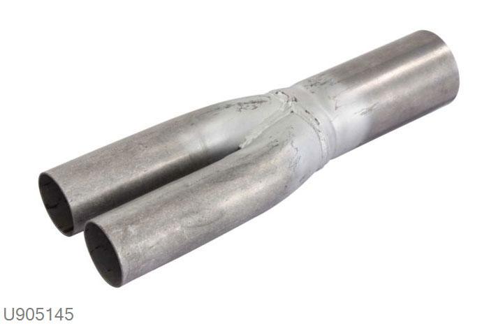 U905145, Y-stuk 50,8 naar 2x 44,5mm, 50,8mm (2 inch), Staal, Simons, Universeel, 50,8mm (2 inch) binnendiameter, klem verbinding (wordt geleverd zonder klem)