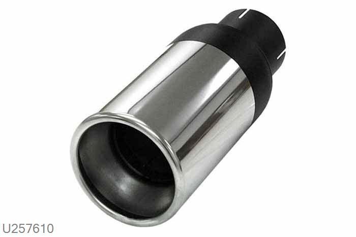 U257610, eindstyling Rondo XL 114mm, 76mm (3 inch), RVS, Simons, 76mm (3 inch) binnendiameter, klem verbinding (wordt geleverd zonder klem)