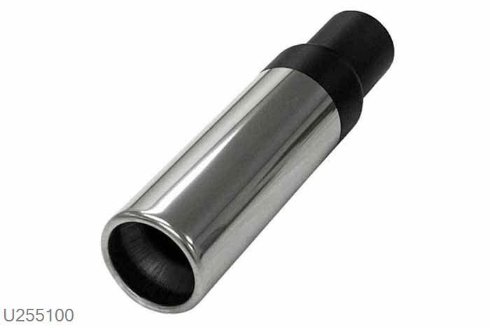 U255100, eindstyling Rondo 70mm, 50,8mm (2 inch), RVS, Simons, 50,8mm (2 inch) binnendiameter, klem verbinding (wordt geleverd zonder klem)