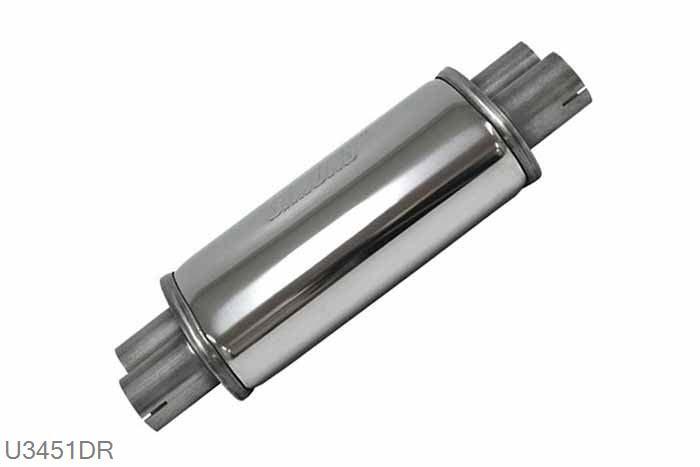 U3451DR, demper Duo ovaal 115/185, Lengte 315mm, 50,8mm (2 inch), RVS, Simons, 50,8mm (2 inch) binnendiameter, klem verbinding (wordt geleverd zonder klem)