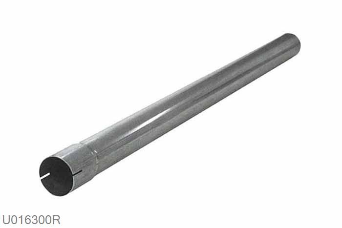 U016300R, buis, Lengte 1000mm, 63,5mm (2,5 inch), RVS, Simons, Buitendiameter 63,5mm (2,5 inch), aan een kant opgetrompt naar 63,5mm (2,5 inch) binnendiameter