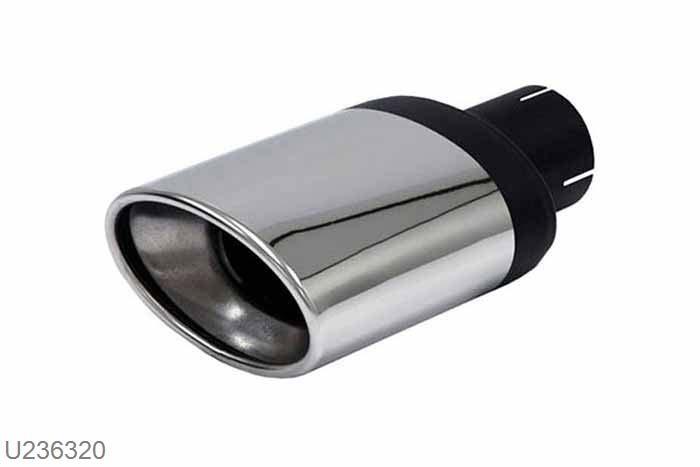 U236320, eindstyling Superior 90/140mm, 63,5mm (2,5 inch), RVS, Simons, 63,5mm (2,5 inch) binnendiameter, klem verbinding (wordt geleverd zonder klem)