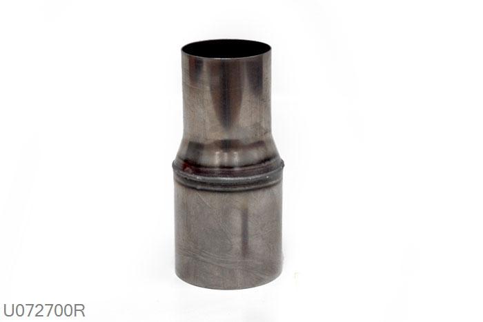 U072700R, verloopbus drietraps 101.9-125-127mm, 127mm (5 inch), RVS, Simons, Buitendiameter 127mm (5 inch), aan een kant opgetrompt naar 127mm (5 inch) binnendiameter