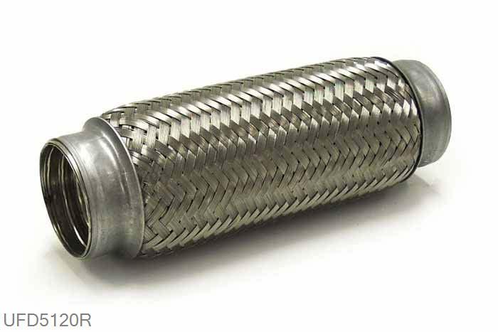 UFD5120R, Universeel flexbuis 51mm x 200mm, 50,8mm (2 inch), RVS, Simons, 50,8mm (2 inch) binnendiameter, klem verbinding (wordt geleverd zonder klem)