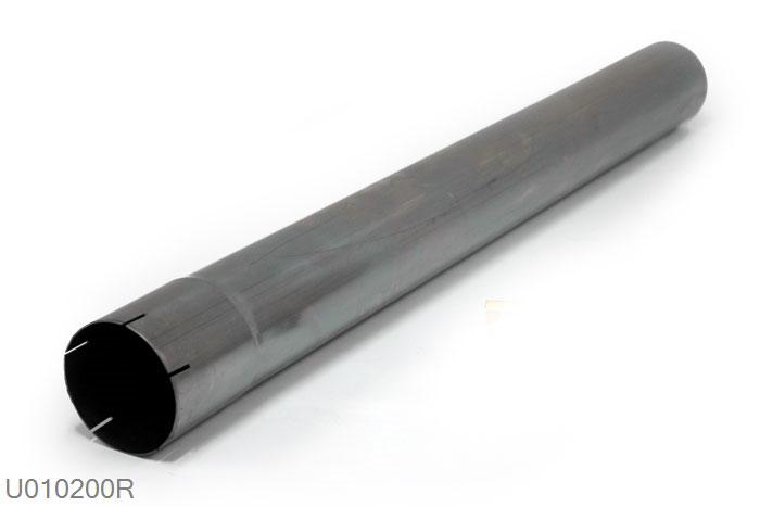 U010200R, buis, Lengte 1000mm, 101,6mm (4 inch), RVS, Simons, Buitendiameter 101,6mm (4 inch), aan een kant opgetrompt naar 101,6mm (4 inch) binnendiameter