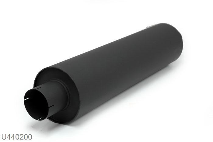 U440200, Demper 200x830, 101,6mm (4 inch), Staal, Simons, Buitendiameter 101,6mm (4 inch), aan een kant opgetrompt naar 101,6mm (4 inch) binnendiameter