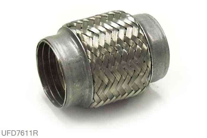 UFD7611R, Universeel flexbuis 76mm x 110mm, 63,5mm (2,5 inch), RVS, Simons, 63,5mm (2,5 inch) binnendiameter, klem verbinding (wordt geleverd zonder klem)