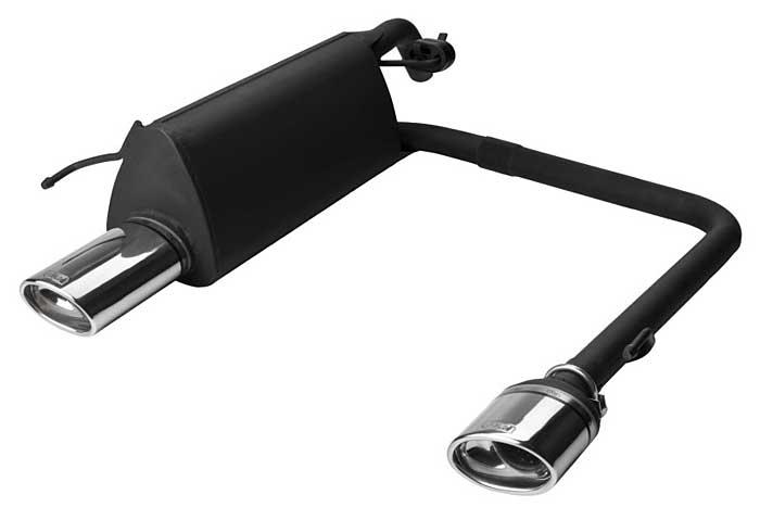Ulter Sport, Einddemper L+R, Staal, Enkel Ovaal 95x65mm, Fiat, GRANDE PUNTO, 1.2 48kW. 1.4 57kW, 1.4 16V 70kW, 05-, Past op originele middendemper/katalysator