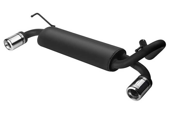 Ulter Sport, Einddemper L+R, Staal, Enkel Rond 80mm, Fiat, PANDA 4X4, 1.2 44kW, 2003-, Past op originele middendemper/katalysator