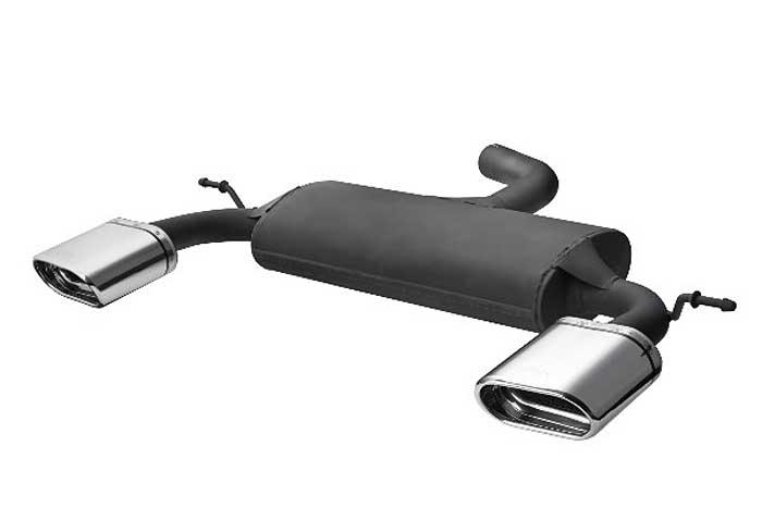 Ulter Sport, Einddemper L+R, Staal, Enkel plat ovaal 145x75mm, Audi, AUDI A3  SPORTBACK, 1.6 75/85kW, 2.0 FSI 110kW, 1.6TDi 66/77kW, 1.9TDi 77kW, 2.0TDi 100/103/125kW, 2004-, Past op originele middendemper/katalysator