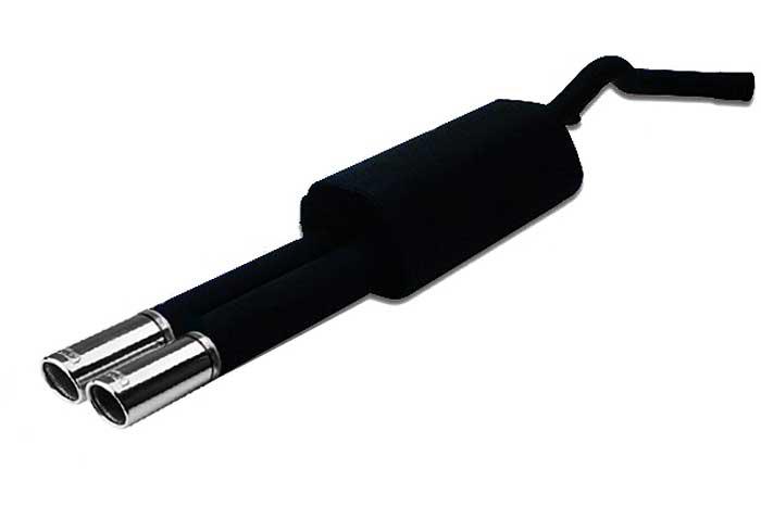 Ulter Sport, Einddemper, Staal, Dubbel Rond 70mm, Audi, AUDI  A4, 1.6 74kW, 1.8 92kW, 1.8T 110kW, 1.9 TDi 66/81/85kW, 11/94-09/01  SEDAN + AVANT, Past op originele middendemper/katalysator