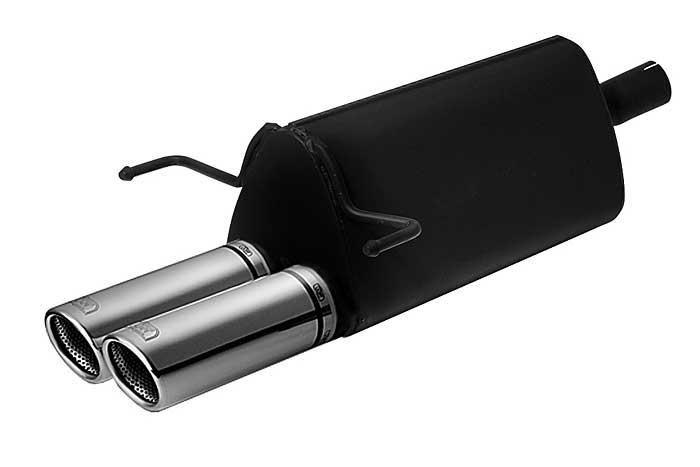 Ulter Sport, Einddemper, Staal, Dubbel Rond 70mm, Opel, ASTRA-H, 1.4i 66kW, 1.6i 77kW, 1.8i 92kW, 2003-  HATCHBACK 5D. GTC WITHOUT CUT OUT IN BUMPER, Past op originele middendemper/katalysator