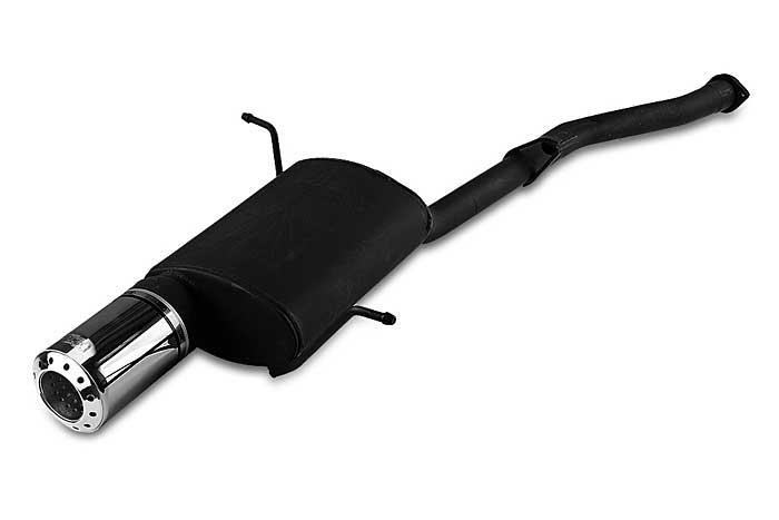 Ulter Sport, Einddemper, Staal, Enkel Rond 100mm, BMW, E36 COMPACT, 316i 75kW, 94 - 00, Past op originele middendemper/katalysator