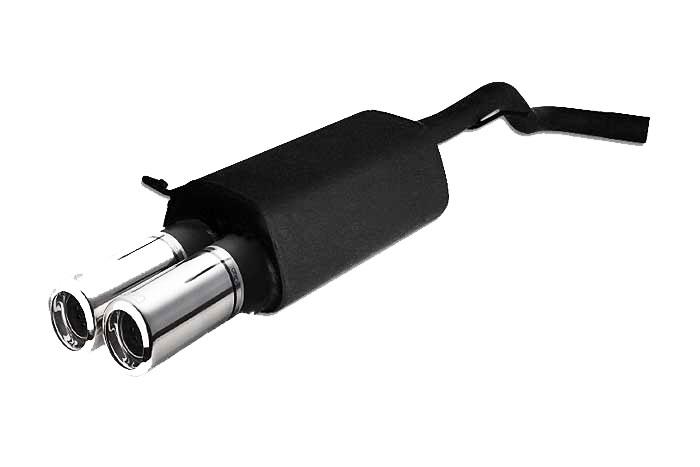 Ulter Sport, Einddemper, Staal, Dubbel Rond 80mm, VW, GOLF IV, 1.9 TDi 66/74/81/85/96/110kW, 1.4 55kW,  1.6 74/75/77kW, 1.8 20V 92kW,, 2.0 85kW, 10/97-06/04, Past op originele middendemper/katalysator