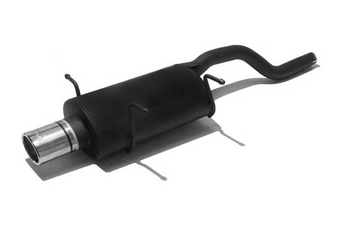 Ulter Sport, Einddemper, Staal, Enkel Ovaal 95x65mm, Suzuki, SWIFT, 1.0 37/39/41kW, 1.3 47//50/52/54kW, 89-05   HATCHBACK, Past op originele middendemper/katalysator