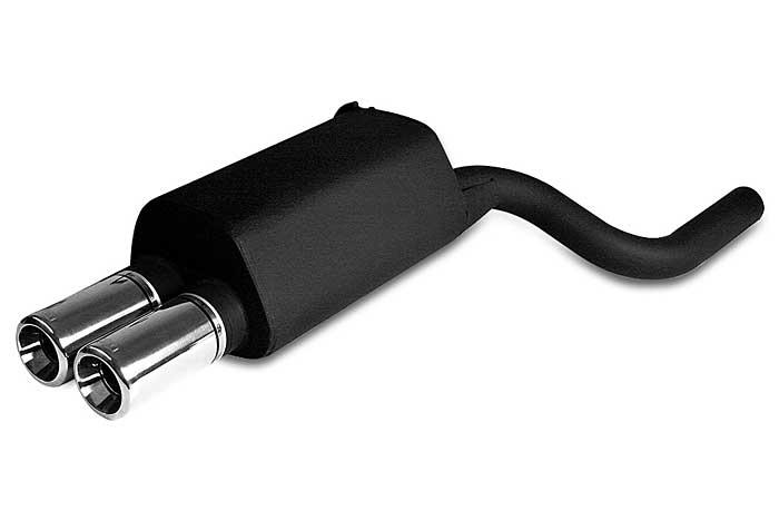 Ulter Sport, Einddemper, Staal, Dubbel Rond 100mm, BMW, E39, 520 100/110kW, 523 120/125kW, 528 142kW, 525 TDS 105kW, 97-   SEDAN.TOURING, Past op originele middendemper/katalysator