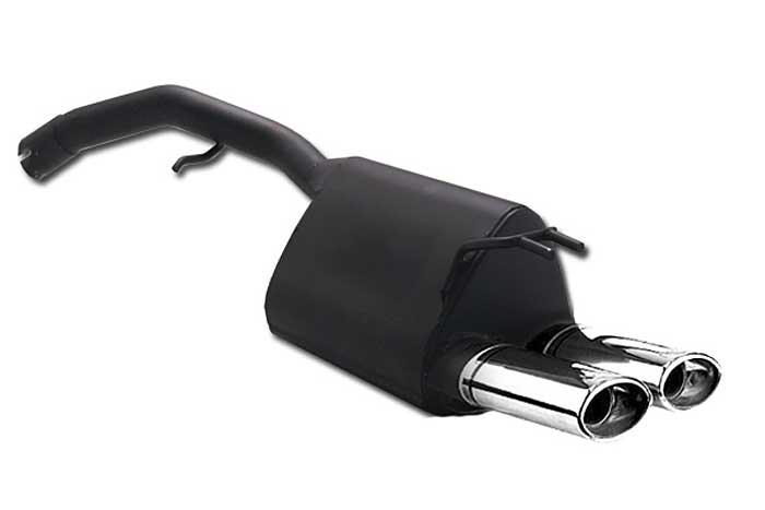 Ulter Sport, Einddemper, Staal, Dubbel Ovaal 95x65mm, Fiat, STILO, 1.2 59kW, 1.6 76kW, 1.8 98kW, 1.9JTD 59/85/103kW, 01-  HATCHBACK  3D and 5D, Past op originele middendemper/katalysator