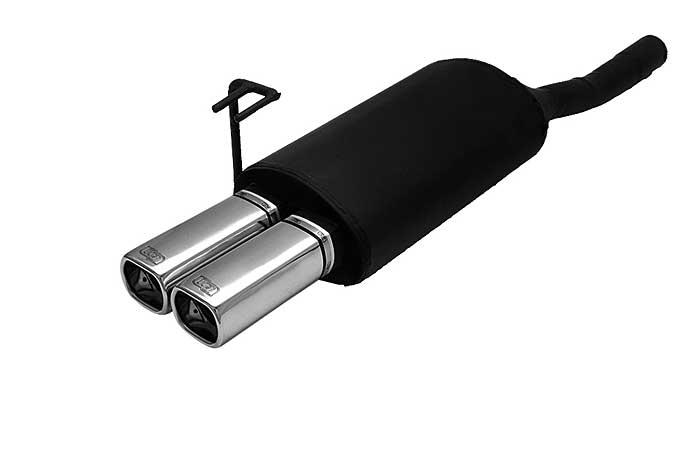 Ulter Sport, Einddemper, Staal, Dubbel Rechthoek 80x65mm, Fiat, BRAVA, 1.4 12V 55/59kW, 1.6 16V 66/76kW, 97-01, Past op originele middendemper/katalysator