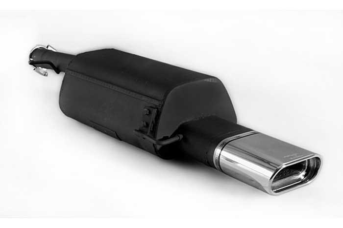 Ulter Sport, Einddemper, Staal, Enkel plat ovaal 145x75mm, VW, PASSAT 3B/3BG, 1.6 74kW, 1.8 20V 92kW, 1.8T 110kW, 1.9 TDi 66/81/85kW, Sedan. Variant, 96- 05, Past op originele middendemper/katalysator