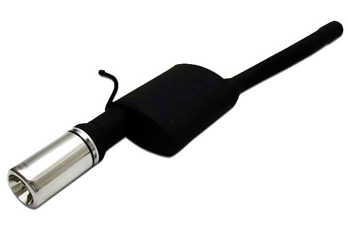 Ulter Sport, Einddemper, Staal, Enkel Rond 100mm, Ford, FOCUS I, 1.4i 55kW, 1.6i 74kW, 1.8i 85kW, 2.0i 96kW, 98-2005  COMBI, Past op originele middendemper/katalysator