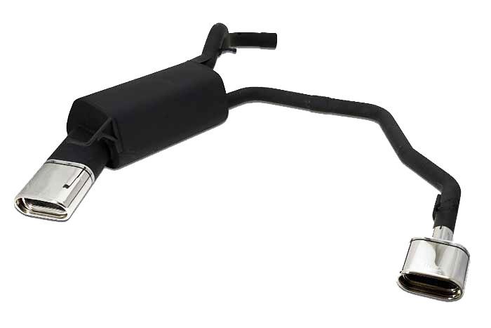 Ulter Sport, Einddemper L+R, Staal, Enkel plat ovaal 145x75mm, Audi, AUDI A3, 1.6 74/75kW, 1.8 92kW, 1.8T 110/132kW, 1.9 TDi 66/74/81/96kW, 09/96-05/03, Past op originele middendemper/katalysator