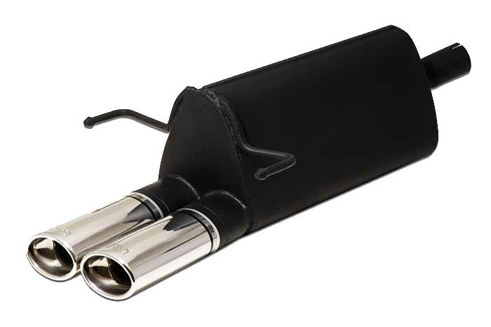 Ulter Sport, Einddemper, Staal, Dubbel Ovaal 95x65mm, Opel, ASTRA-H, 1.4i 66kW, 1.6i 77kW, 1.8i 92kW, 2003-  HATCHBACK 5D. GTC WITHOUT CUT OUT IN BUMPER, Past op originele middendemper/katalysator