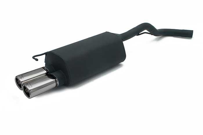 Ulter Sport, Einddemper, Staal, Dubbel Rechthoek 80x65mm, Audi, AUDI A3, 1.6 74/75kW, 1.8 92kW, 1.8T 110/132kW, 09/96-05/03, Past op originele middendemper/katalysator