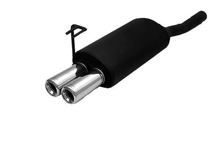 Ulter Sport, Einddemper, Staal, Dubbel Rond 80mm, Fiat, BRAVA, 1.4 12V 55/59kW, 1.6 16V 66/76kW, 97-01, Past op originele middendemper/katalysator