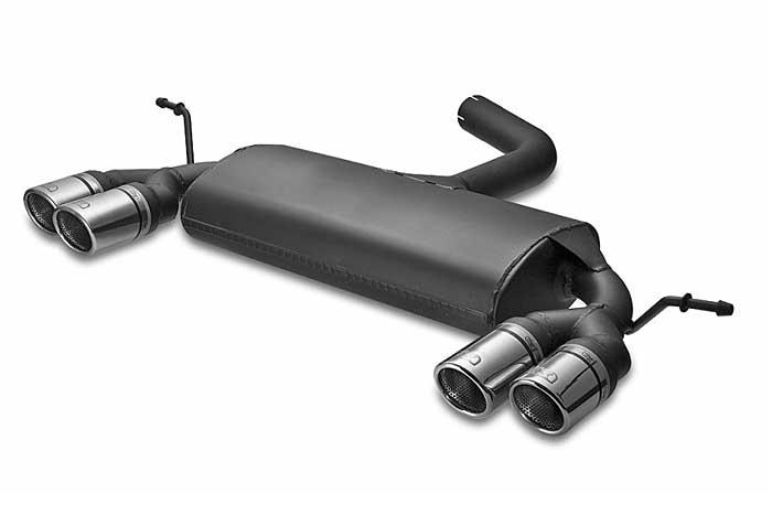 Ulter Sport, Einddemper L+R, Staal, Dubbel Rond 70mm, Audi, AUDI A3  SPORTBACK, 1.6 75/85kW, 2.0 FSI 110kW, 1.6TDi 66/77kW, 1.9TDi 77kW, 2.0TDi 100/103/125kW, 2004-, Past op originele middendemper/katalysator
