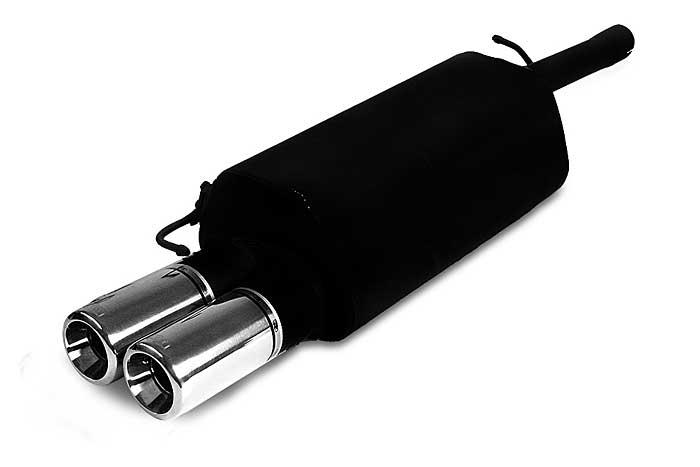 Ulter Sport, Einddemper, Staal, Dubbel Rond 100mm, VW, PASSAT 3B/3BG, 1.6 74kW, 1.8 20V 92kW, 1.8T 110kW, 1.9 TDi 66/81/85kW, Sedan. Variant, 96- 05, Past op originele middendemper/katalysator