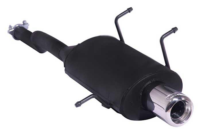 Ulter Sport, Einddemper, Staal, Enkel Rond 80mm, Suzuki, SWIFT, 1.0 37/39/41kW, 1.3 47//50/52/54kW, 89-05   HATCHBACK, Past op originele middendemper/katalysator