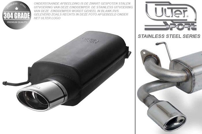 Ulter Sport, Einddemper, Geheel RVS, Enkel Ovaal 120x80mm, Mazda, MAZDA 6 facelifting, 1.8 88kW, 2.0 108kW, 2.0TD 89/105kW, 2.5 125kW, 2007-, SEDAN. HATCHBACK, Pasklaar, Past op originele middendemper/katalysator