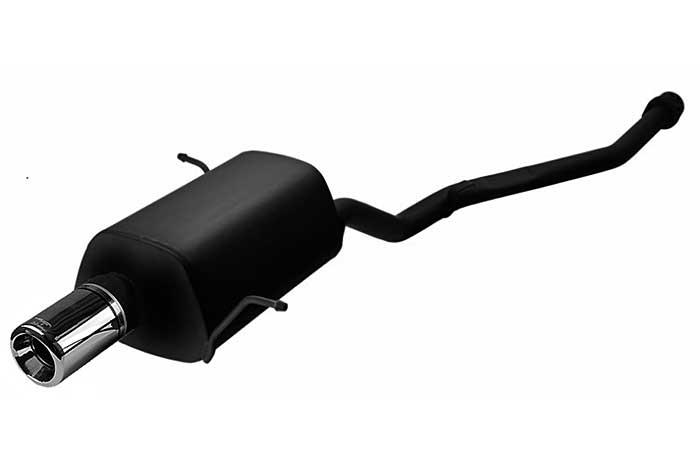 Ulter Sport, Einddemper, Staal, Enkel Rond 100mm, BMW, E36 COMPACT, 318Ti 103kW, 94 - 00, Past op originele middendemper/katalysator