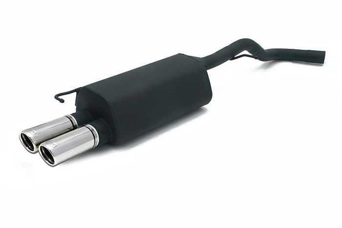 Ulter Sport, Einddemper, Staal, Dubbel Rond 70mm, Audi, AUDI A3, 1.9 TDi 66/74/81/96kW, 1.6 74/75kW, 1.8 92kW, 09/96-05/03, Past op originele middendemper/katalysator
