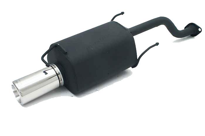 Ulter Sport, Einddemper, Staal, Enkel Rond 80mm, Honda, CIVIC VI, 1.4 16V 55/66kW, 1.5 VTEC-E 16V 66/85kW, 1.6 16V 83/93kW, 95-01   HATCHBACK   5-Doors, Past op originele middendemper/katalysator