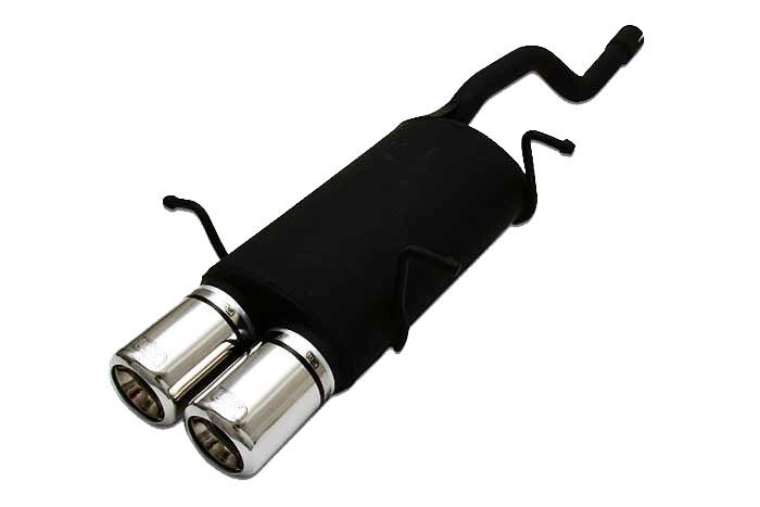 Ulter Sport, Einddemper, Staal, Dubbel Rond 80mm, Suzuki, SWIFT, 1.0 37/39/41kW, 1.3 47//50/52/54kW, 89-05   HATCHBACK, Past op originele middendemper/katalysator