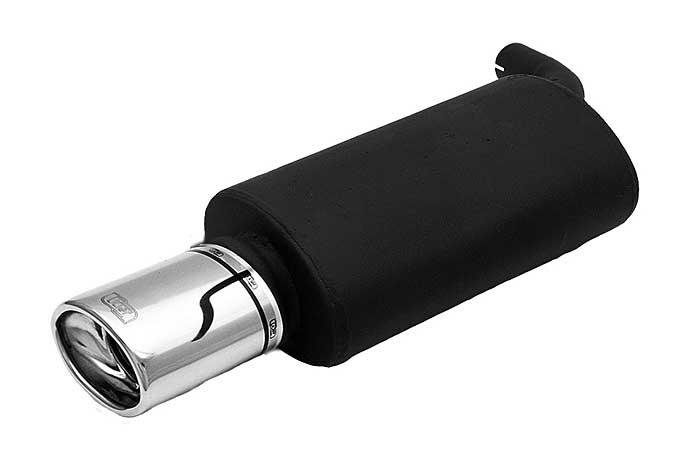 Ulter Sport, Einddemper, Staal, Enkel Ovaal 120x80mm, Toyota, COROLLA, 1.4, 1.6, 04/97-01, SEDAN, Past op originele middendemper/katalysator