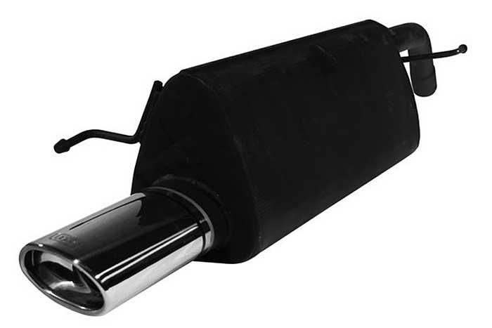 Ulter Sport, Einddemper, Staal, Enkel Ovaal 120x80mm, Fiat, GRANDE PUNTO, 1.2 48kW. 1.4 57kW, 1.4 16V 70kW, 05-, Past op originele middendemper/katalysator