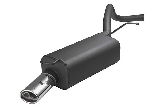 Ulter Sport, Einddemper, Staal, Enkel Ovaal 95x65mm, Skoda, FABIA I, 1.0 37kW, 1.2 40/47kW, 1.4 44/50kW, 1.4 16V 55/74kW, 1.4 TDI 55kW, 1.9 SDI  47kW, 1.9 TDI 74kW, HATCHBACK, Past op originele middendemper/katalysator
