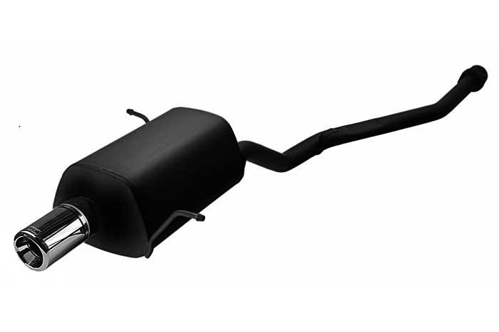Ulter Sport, Einddemper, Staal, Enkel Rond 80mm, BMW, E36 COMPACT, 318Ti 103kW, 94 - 00, Past op originele middendemper/katalysator