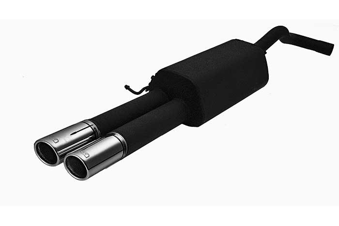 Ulter Sport, Einddemper, Staal, Dubbel Rond 70mm, Skoda, OCTAVIA 1.8T  RS, 10/96-   HATCHBACK. COMBI, Past op originele middendemper/katalysator