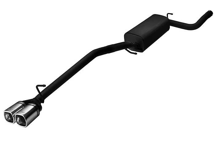 Ulter Sport, Einddemper, Staal, Dubbel Rechthoek 80x65mm, Ford, FOCUS II, 1.4 16V 59kW, 1.6 16V 74/85kW, 1.8 16V 92kW, 2.0 16V 107kW, 1.8 TDCi 85 kW, 2005-, HATCHBACK, Past op originele middendemper/katalysator