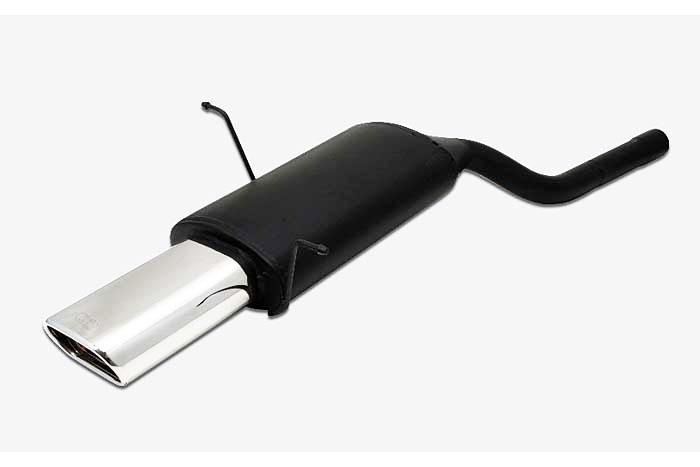 Ulter Sport, Einddemper, Staal, Enkel plat ovaal 145x75mm, BMW, E46, 316i 77/85kW, 318i 87/105kW, 99-05  SEDAN. TOURING. COUPE, Past op originele middendemper/katalysator