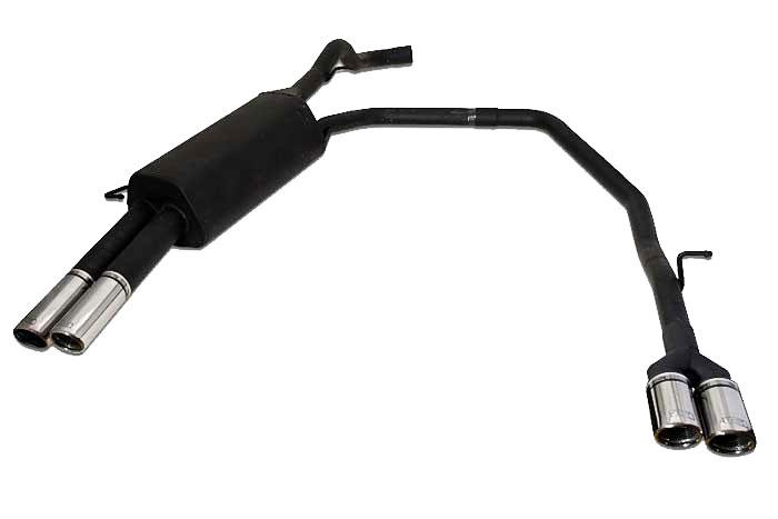 Ulter Sport, Einddemper L+R, Staal, Dubbel Rond 70mm, Skoda, OCTAVIA, 1.4 44/55kW, 1.6 55/74kW, 1.8 92kW, 2.0 85kW,, 10/96-05, HATCHBACK. COMBI, Past op originele middendemper/katalysator
